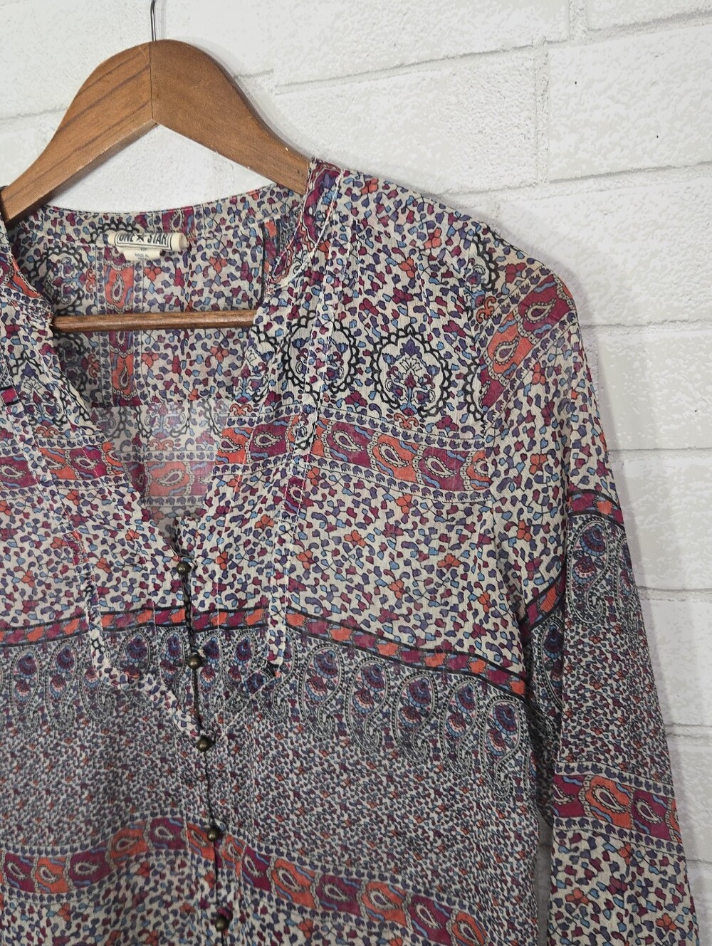 Converse full button down blouse - Picture 6 of 14